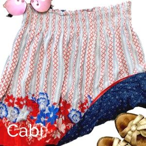 Cabi floral reversible skirt sz M EUC!